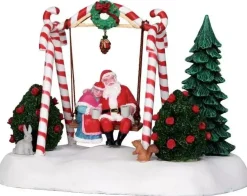 Lemax santa swing bewegend kerstdorp tafereel Santa's Wonderland 2012