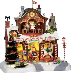 Lemax santa's workshop bewegend kersthuisje Santa's Wonderland 2013