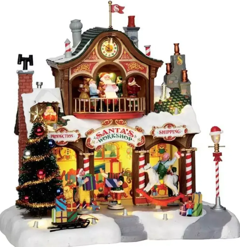 Lemax santa's workshop bewegend kersthuisje Santa's Wonderland 2013