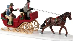 Lemax scenic sleigh ride kerstdorp tafereel Caddington Village 2023
