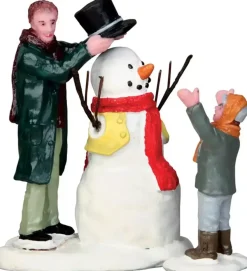 Lemax sharp-dressed snowman s/2 kerstdorp figuur type 4 Caddington Village 2015