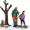 Lemax shoveling the driveway kerstdorp tafereel Harvest Crossing 2022