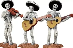 Lemax skeleton mariachi band, s/3 halloween figuur Spooky Town 2011