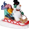 Lemax sledding with frosty kerstdorp figuur type 4 Vail Village 2022
