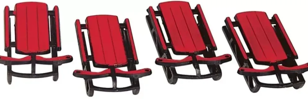 Lemax sled s/4 kerstdorp accessoire Vail Village 2003