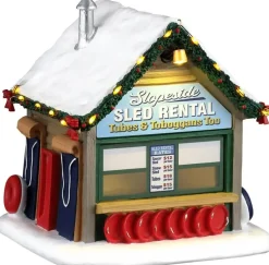Lemax slopeside sled rental verlicht kersthuisje Vail Village 2026