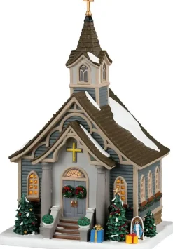 Lemax small town church verlichte kerk Caddington Village 2023