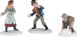 Lemax snowball skirmish s/3 kerstdorp figuur type 3 Caddington Village 2020