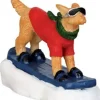 Lemax snowboarding dog kerstdorp figuur type 1 Vail Village 2014