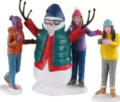 Lemax snowman selfie s/3 kerstdorp figuur type 4 Vail Village 2020