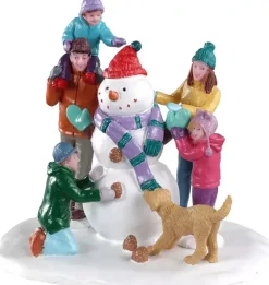Lemax snowman teamwork kerstdorp tafereel Vail Village 2020