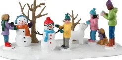 Lemax snowmen friends kerstdorp tafereel Vail Village 2023