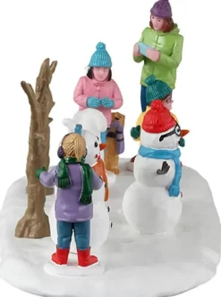 Lemax snowmen friends kerstdorp tafereel Vail Village 2023