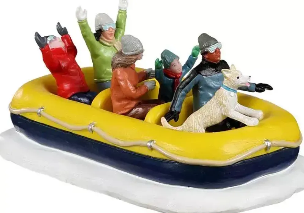 Lemax snow rafting kerstdorp tafereel Vail Village 2022