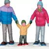 Lemax snowshoe family kerstdorp figuur type 3 Vail Village 2015