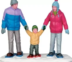 Lemax snowshoe family kerstdorp figuur type 3 Vail Village 2015