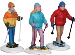 Lemax snowshoe walkers, s/3 kerstdorp figuur type 3 Vail Village 2012