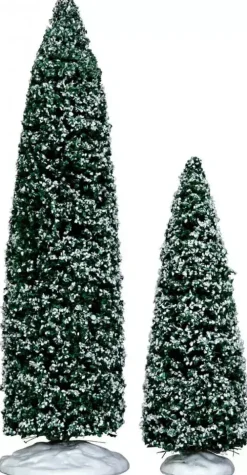 Lemax snowy juniper tree, large & medium s/2 boom 2013