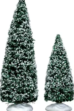 Lemax snowy juniper tree, medium & small s/2 boom 2013