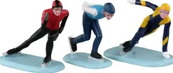 Lemax speed skaters, set of 3 kerstdorp figuur type 3 Vail Village 2023