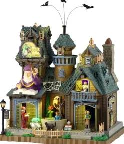 Lemax spells abound bewegend huisje Spooky Town 2025