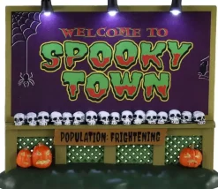 Lemax spookytown sign verlichte accessoire Spooky Town 2020