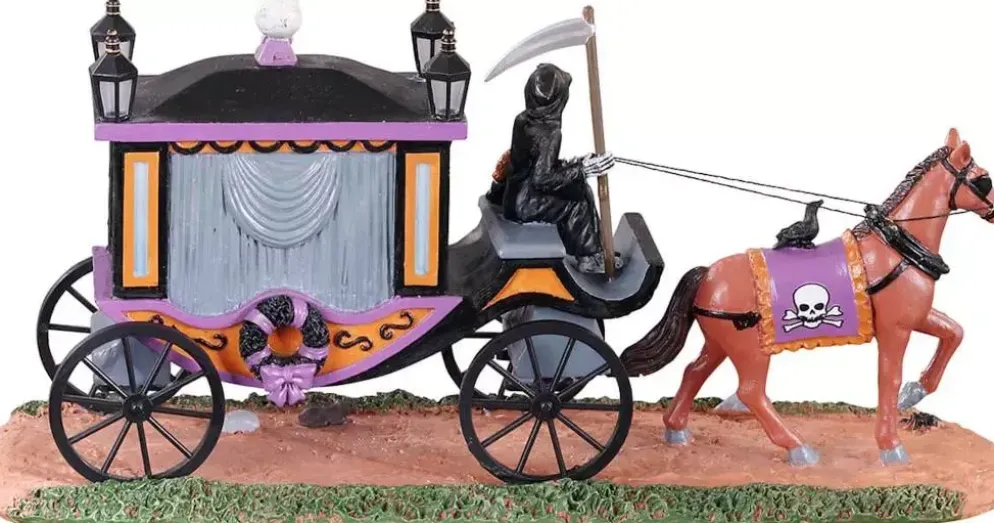 Lemax spooky victorian hearse tafereel Spooky Town 2022