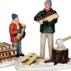 Lemax stacking firewood s/2 kerstdorp figuur type 4 Vail Village 2015