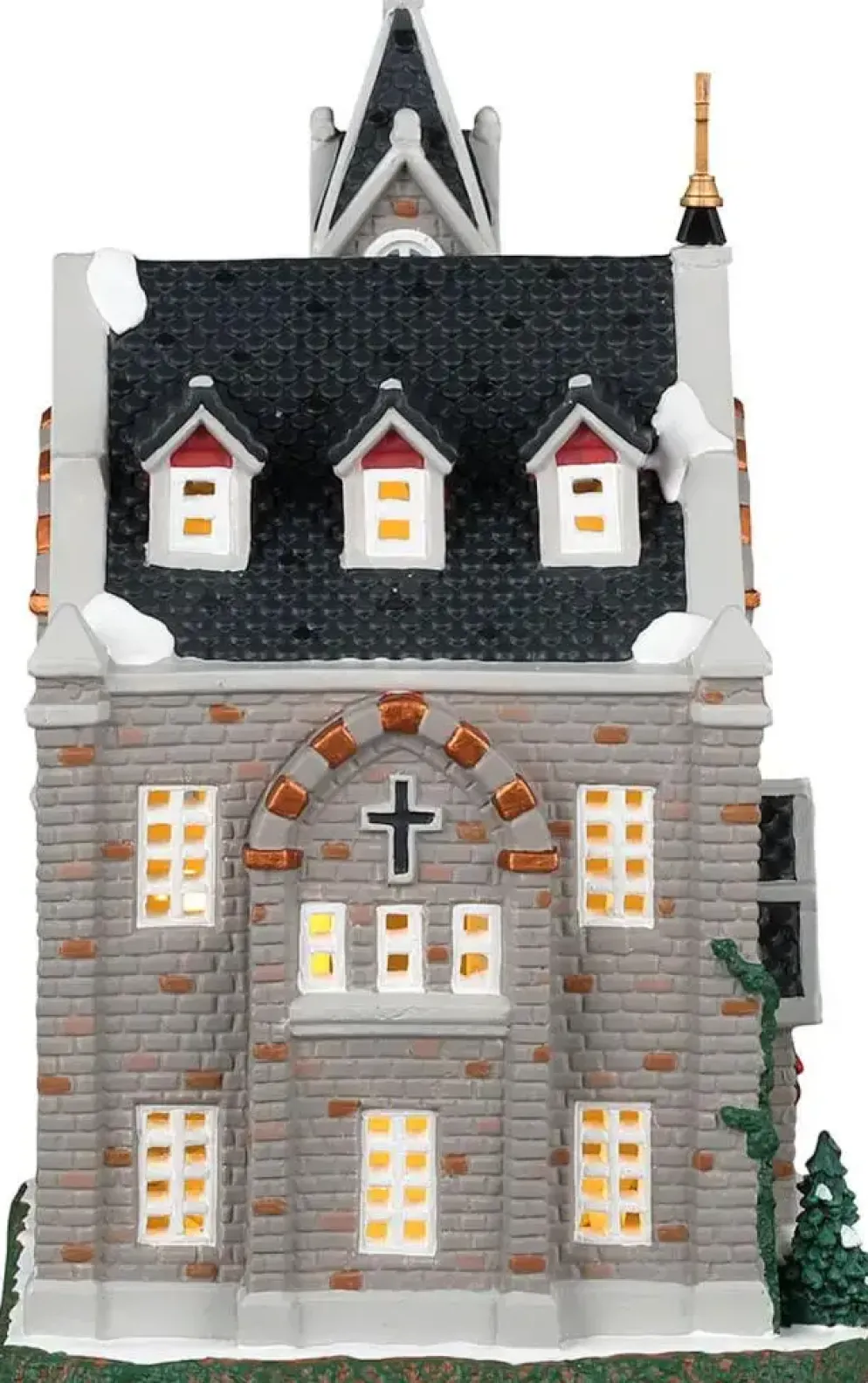 Lemax st. luke's church verlichte kerk Caddington Village 2023