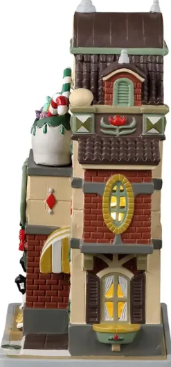 Lemax st. nick's wooden shoe shop verlicht kersthuisje Caddington Village 2023