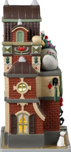 Lemax st. nick's wooden shoe shop verlicht kersthuisje Caddington Village 2023