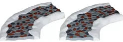 Lemax stone road - curved s/2 kerstdorp accessoire 2013