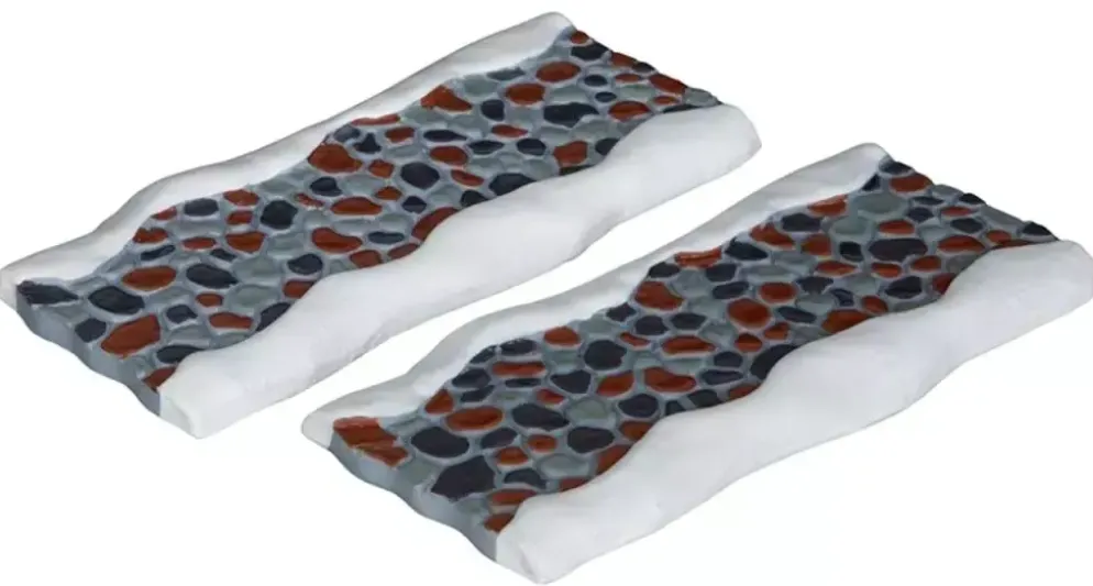 Lemax stone road - straight s/2 kerstdorp accessoire 2013