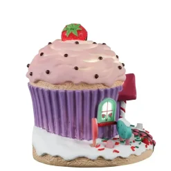 Lemax strawberry bungalow verlicht kerstdorp tafereel Sugar 'N' Spice 2022