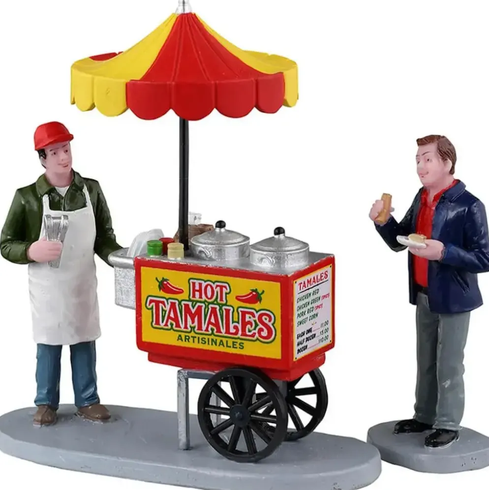 Lemax tamale cart, set of 2 kerstdorp figuur type 5 2023
