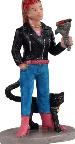Lemax tattoo katarina & cat halloween figuur Spooky Town 2022