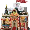 Lemax tea with mrs. claus kersthuisje Santa's Wonderland met rokende schoorsteen 2023