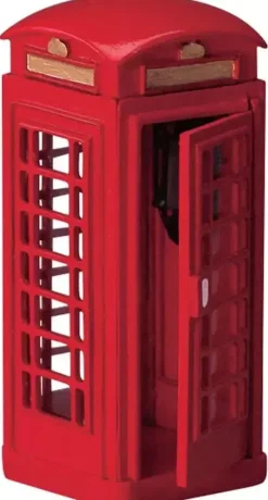 Lemax telephone booth kerstdorp accessoire 2004