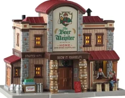 Lemax the beer meister home brewing supplies verlicht kersthuisje Harvest Crossing 2025
