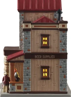 Lemax the beer meister home brewing supplies verlicht kersthuisje Harvest Crossing 2025