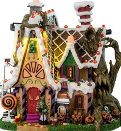 Lemax the candy witch cottage verlicht huisje Spooky Town 2024