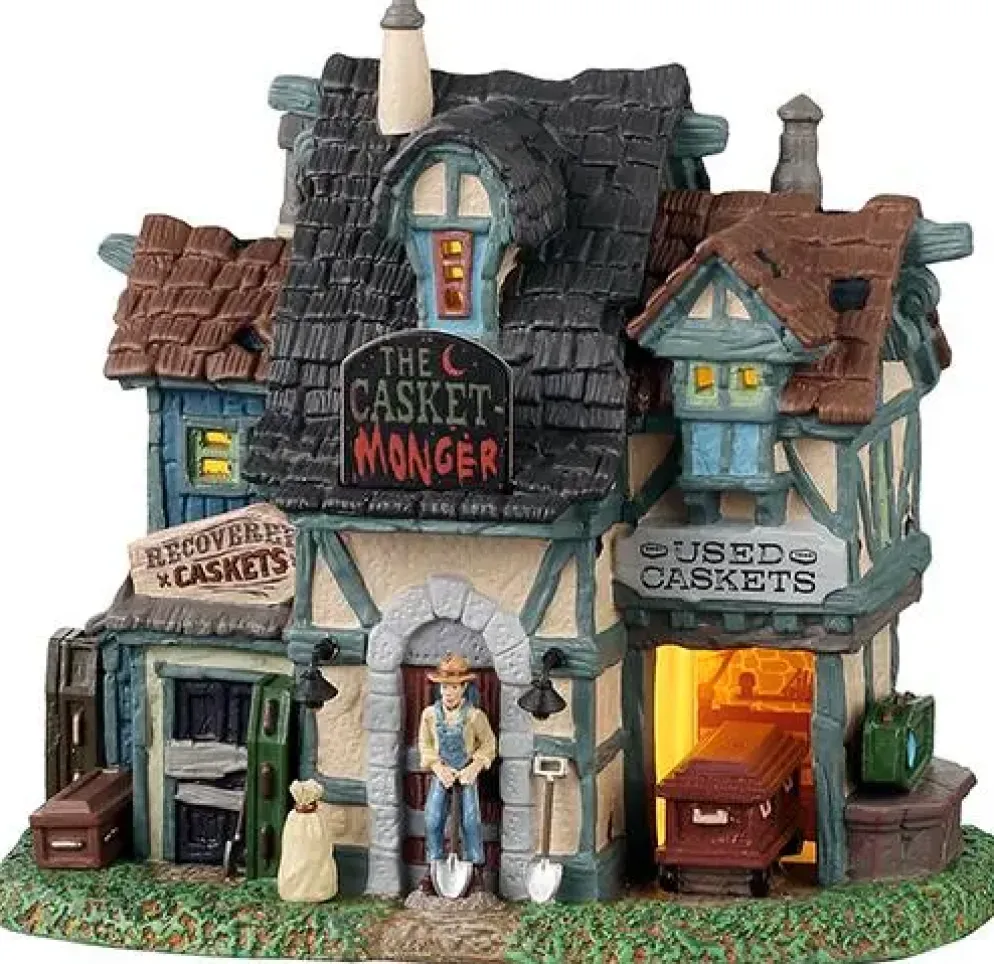 Lemax the casket-monger verlicht huisje Spooky Town 2025