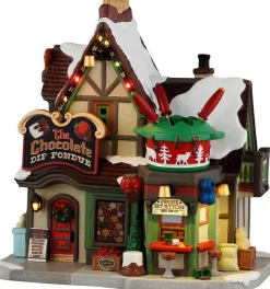 Lemax the chocolate dip fondue verlicht kersthuisje Vail Village 2026