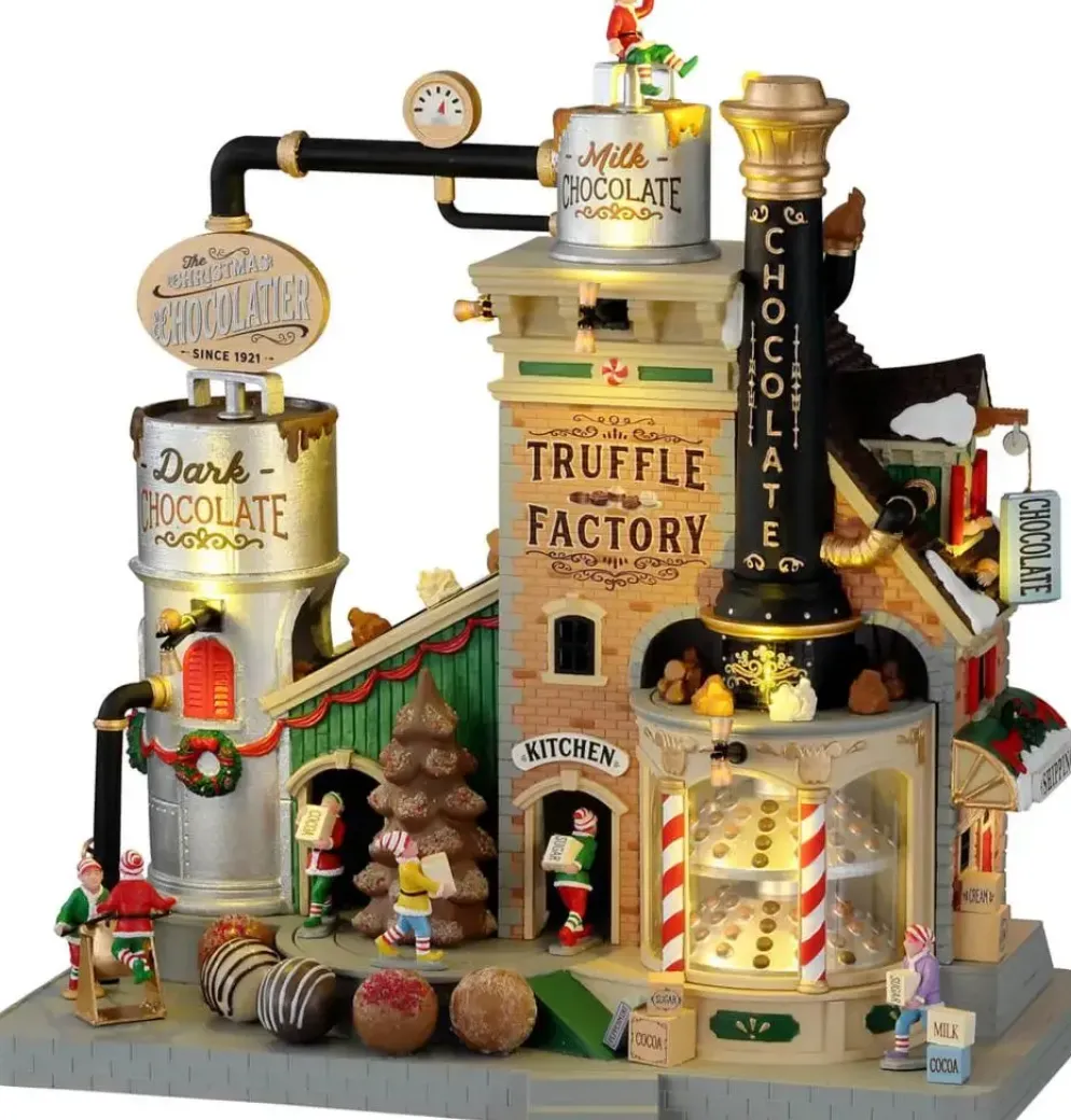 Lemax the christmas chocolatier truffle factory bewegend kersthuisje Santa's Wonderland 2022