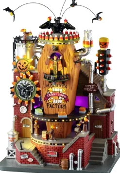 Lemax the count's candy corn factory bewegend huisje Spooky Town 2026