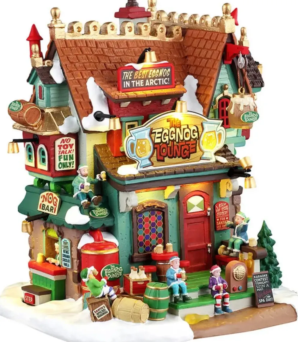 Lemax the eggnog lounge verlicht kersthuisje Santa's Wonderland 2026