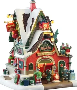 Lemax the elf service sleigh & sled repair verlicht kersthuisje Santa's Wonderland 2025