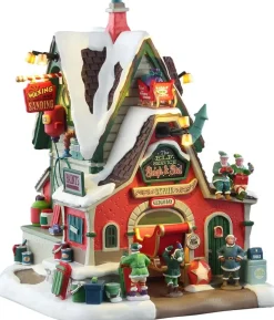Lemax the elf service sleigh & sled repair verlicht kersthuisje Santa's Wonderland 2025