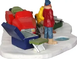 Lemax the fishing spot kerstdorp tafereel Vail Village 2014