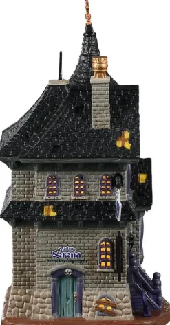 Lemax the future looks dark verlicht huisje Spooky Town 2023